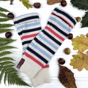 Cashmere Fingerless Gloves - Coastal Vibes